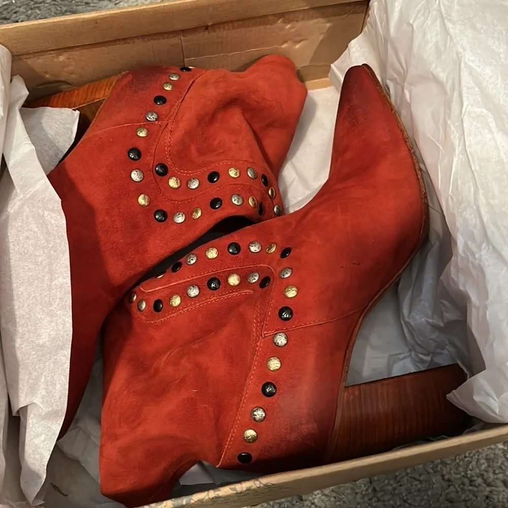 Free People Studded Dakota Heel Boots - Picture 4 of 13